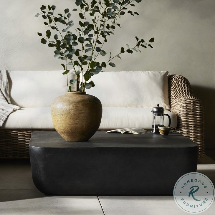 Basil Aged Grey Outdoor Square Coffee Table