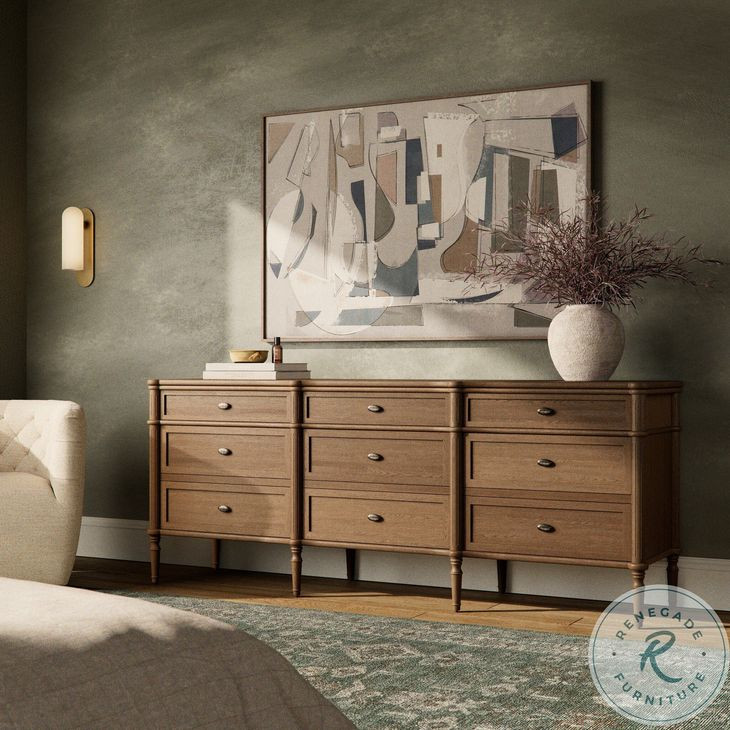 Toulouse Toasted Oak Veneer 9 Drawer Dresser