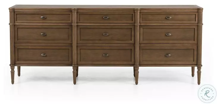 Toulouse Toasted Oak Veneer 9 Drawer Dresser