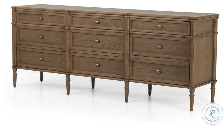 Toulouse Toasted Oak Veneer Upholstered Bedroom Set