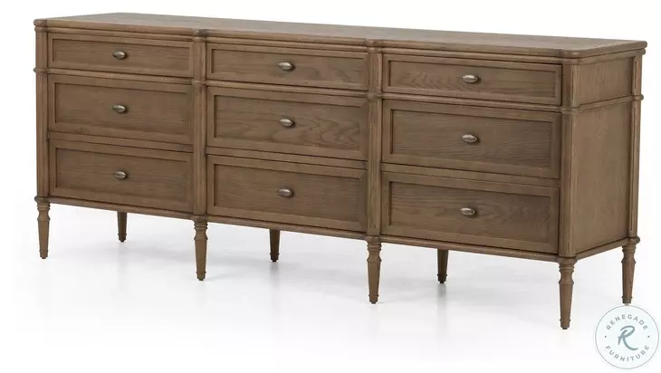 Toulouse Toasted Oak Veneer Bedroom Set