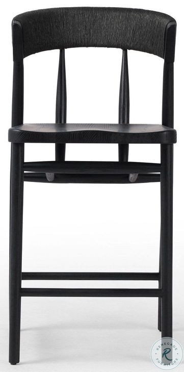 Buxton Black Oak Counter Height Stool
