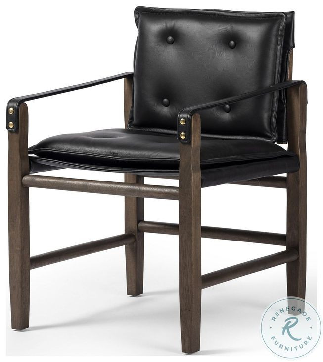Lenz Carson Black Dining Armchair