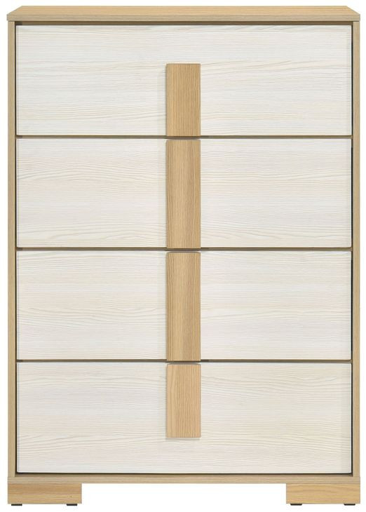 Sterling Natural and White 4 Drawer Chest