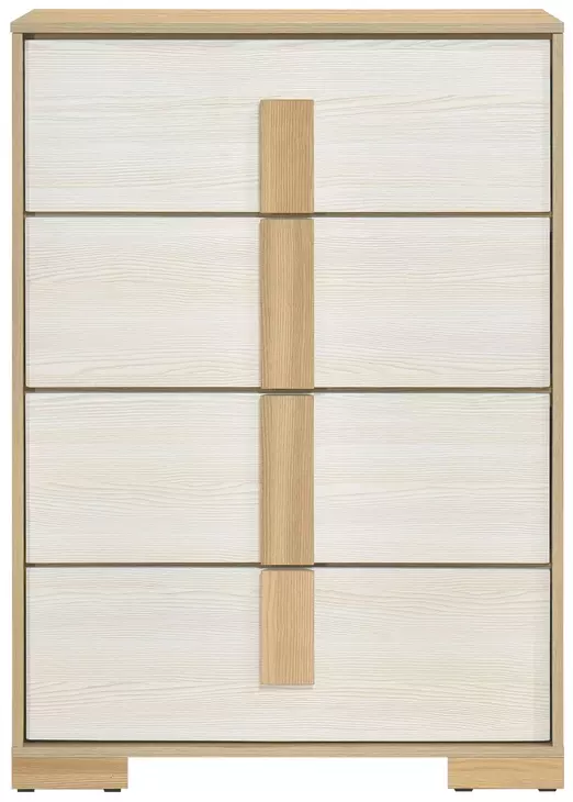 Sterling Natural and White 4 Drawer Chest