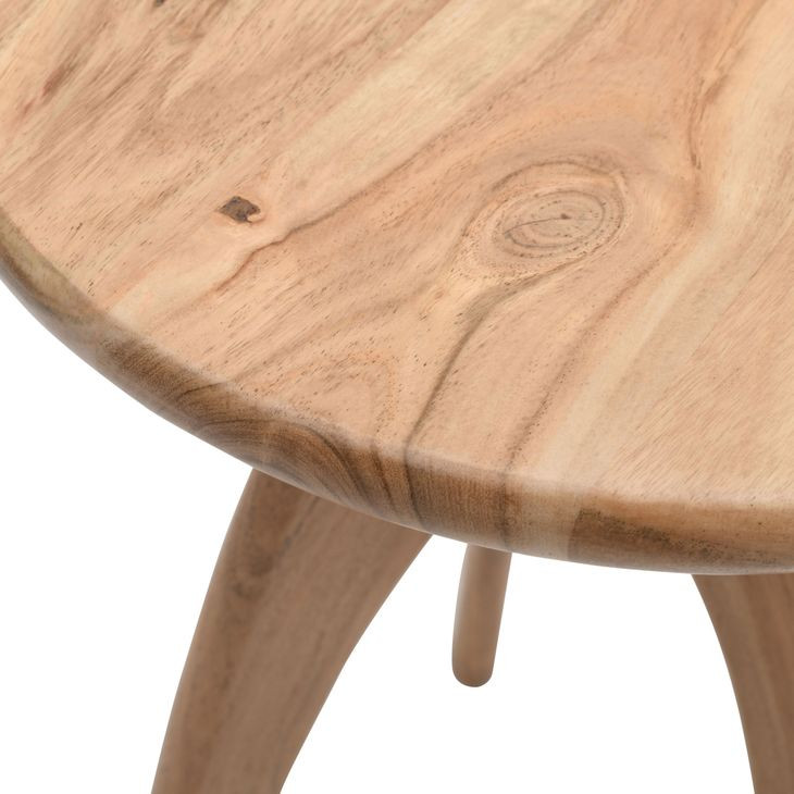 Aero Natural Round Accent End Table
