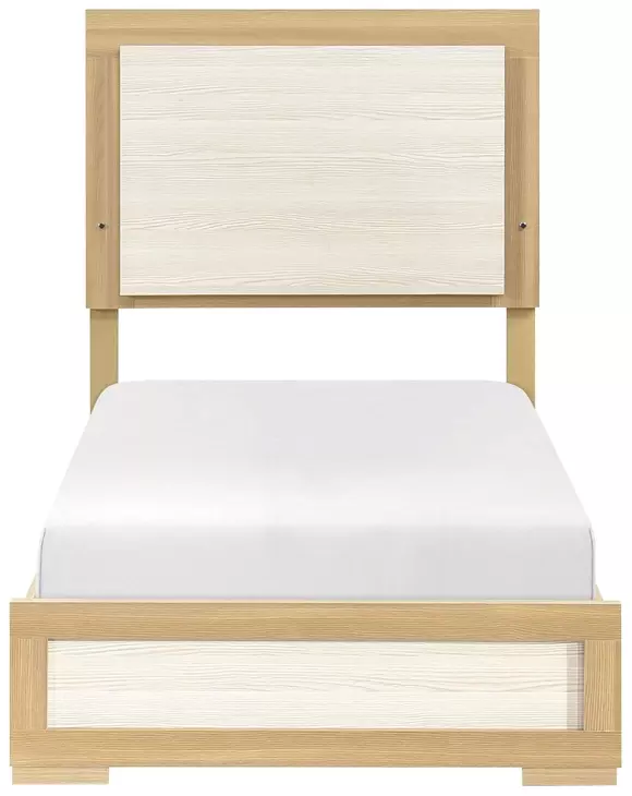 Sterling Natural and White Youth Panel Bedroom Set