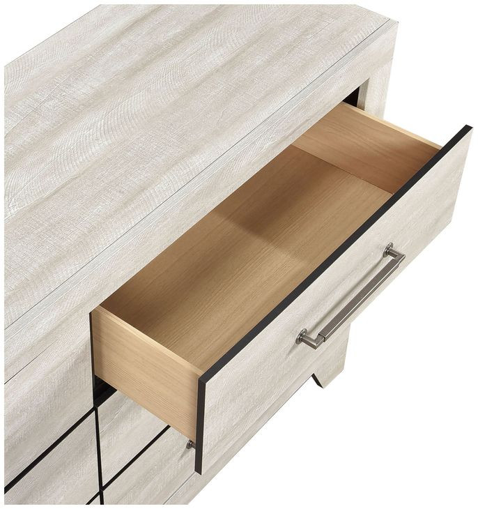 Aspen Dusty Gray Oak 6 Drawer Dresser