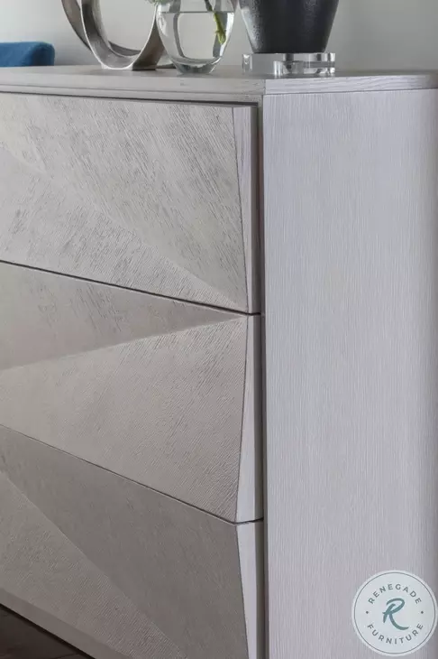 Ziggy Misty White Gray 3 Drawer Hall Chest