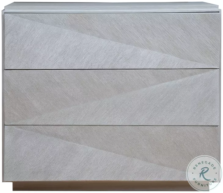 Ziggy Misty White Gray 3 Drawer Hall Chest