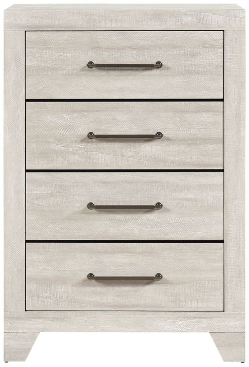 Aspen Dusty Gray Oak 4 Drawer Chest
