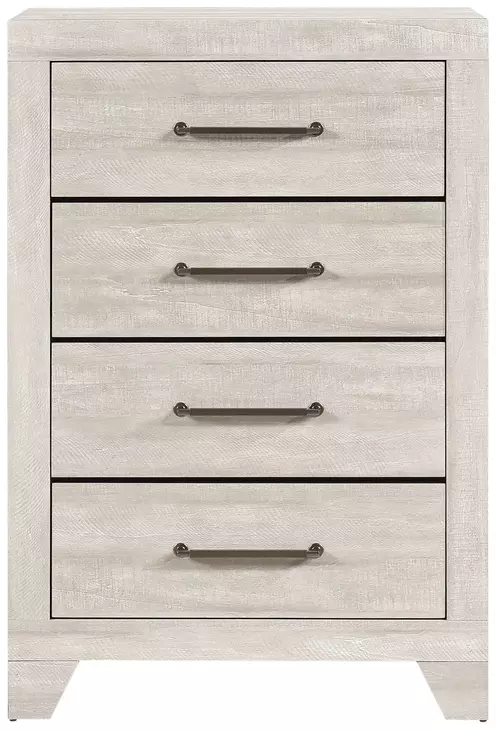 Aspen Dusty Gray Oak 4 Drawer Chest