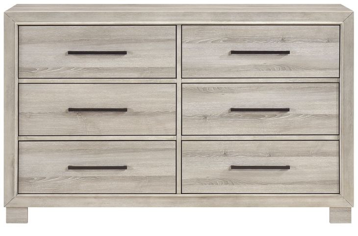 Everett Gray 6 Drawer Dresser