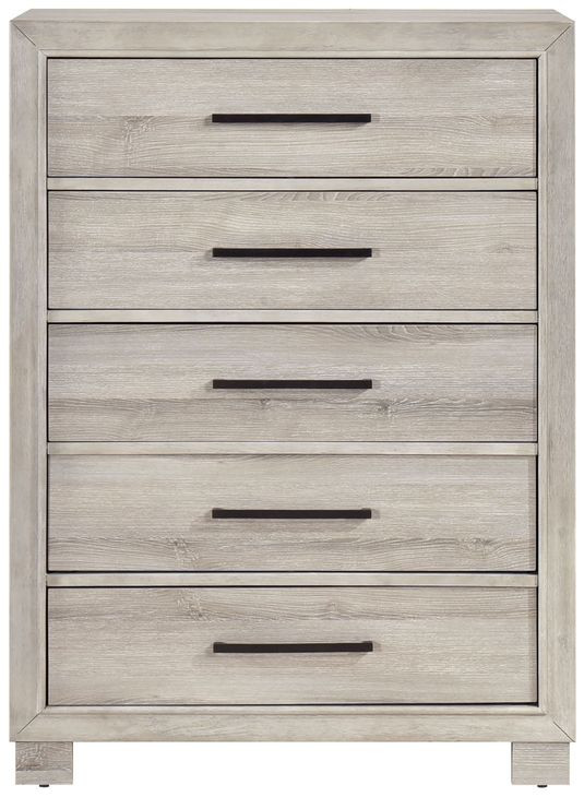 Everett Gray 5 Drawer Chest