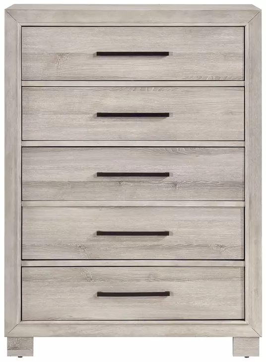 Everett Gray 5 Drawer Chest