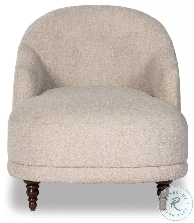 Marnie Knoll Sand Performance Fabric 32" Upholstered Chaise Lounge