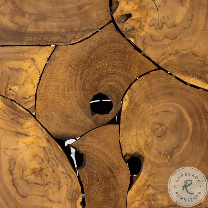 Tomlin Teak Root Outdoor Square End Table