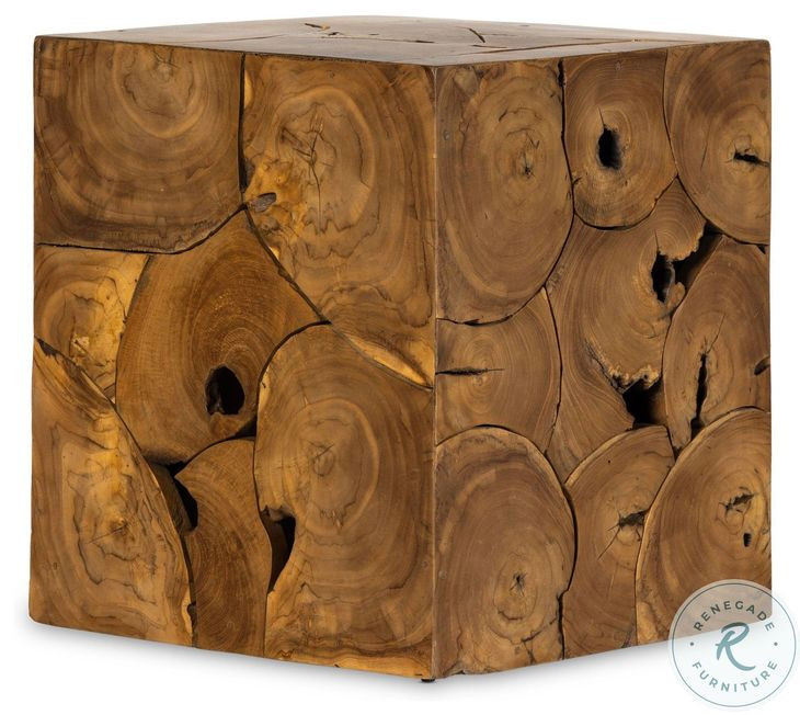 Tomlin Teak Root Outdoor Square End Table