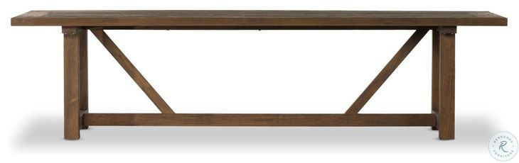 Stewart Stained Heritage Brown 118" Rectangular Outdoor Dining Table