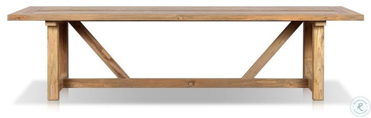 Stewart Reclaimed Natural 118" Rectangular Outdoor Dining Table