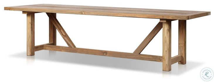 Stewart Reclaimed Natural 118" Rectangular Outdoor Dining Table