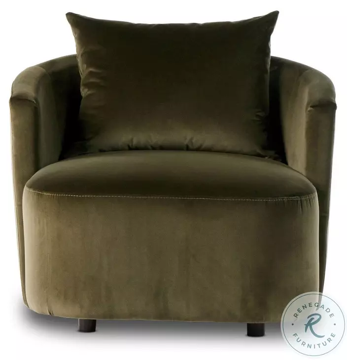 Farrah Surrey Olive 39" Upholstered Chaise Lounge