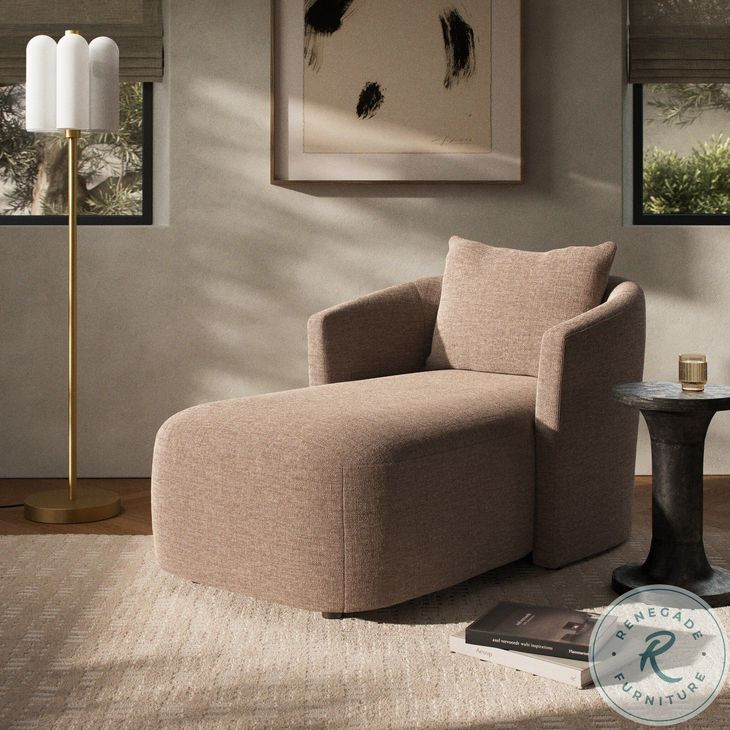 Farrah Alcala Fawn Performance Fabric 39" Upholstered Chaise Lounge
