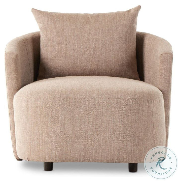 Farrah Alcala Fawn Performance Fabric 39" Upholstered Chaise Lounge