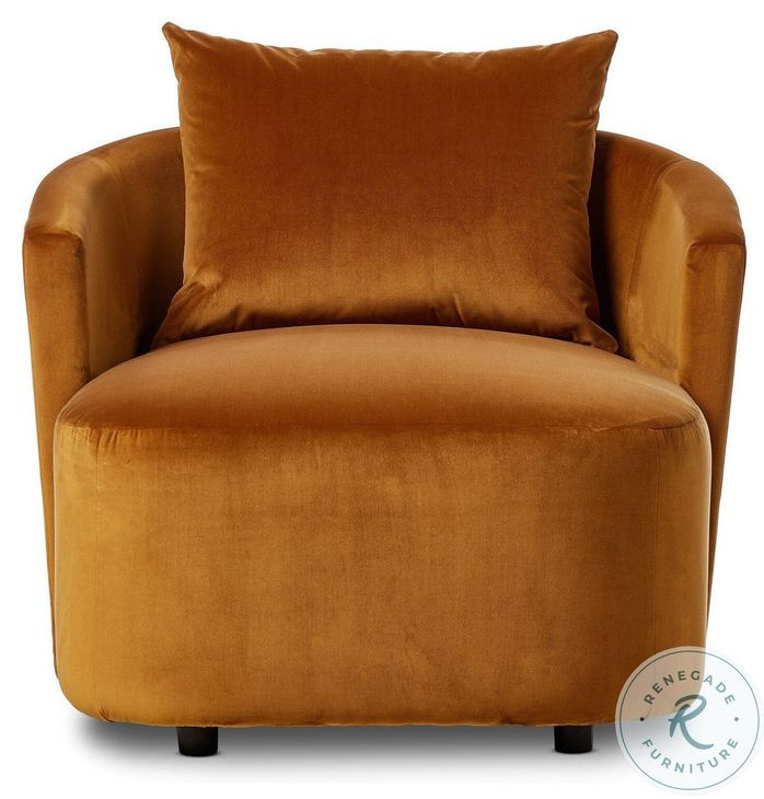 Farrah Ingram Ochre 39" Upholstered Chaise Lounge