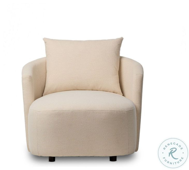 Farrah Crypton Wayfarer Snow Performance Fabric 39" Upholstered Chaise Lounge