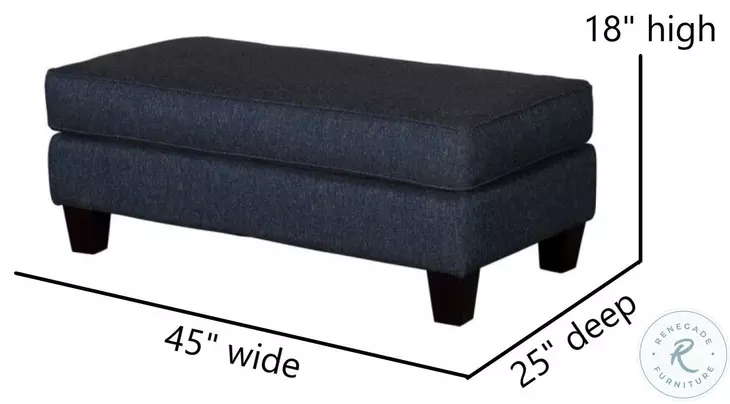 Truth or Dare Navy Ottoman