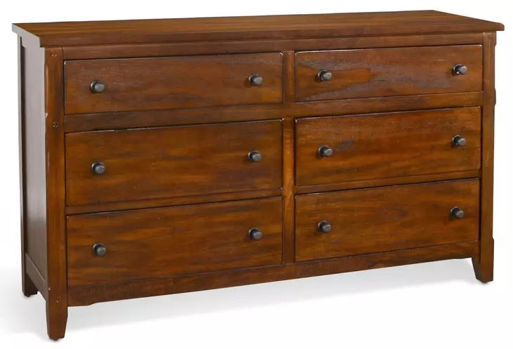 Santa Fe Dark Chocolate 6 Drawer Petite Dresser
