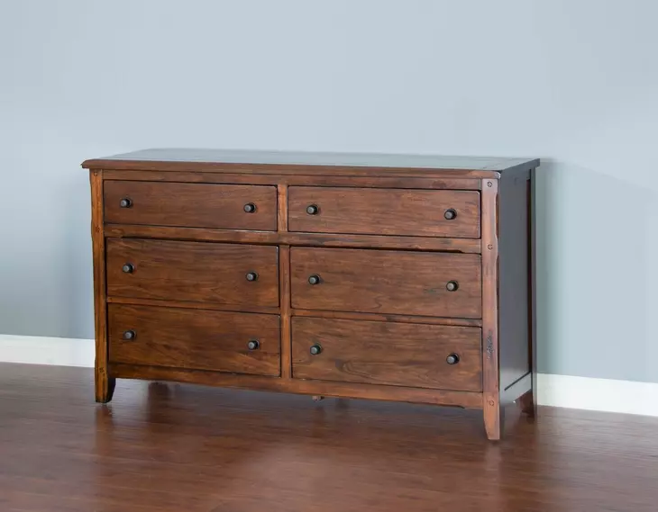 Santa Fe Dark Chocolate 6 Drawer Petite Dresser