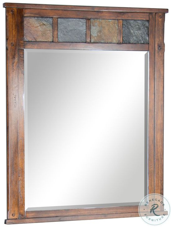 Desert Sage Dark Brown Rectangular Dresser Mirror