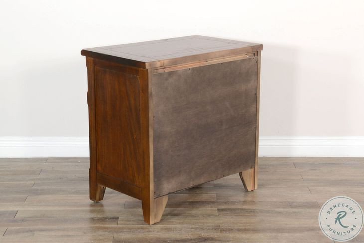 Desert Sage Dark Brown 3 Drawer Nightstand