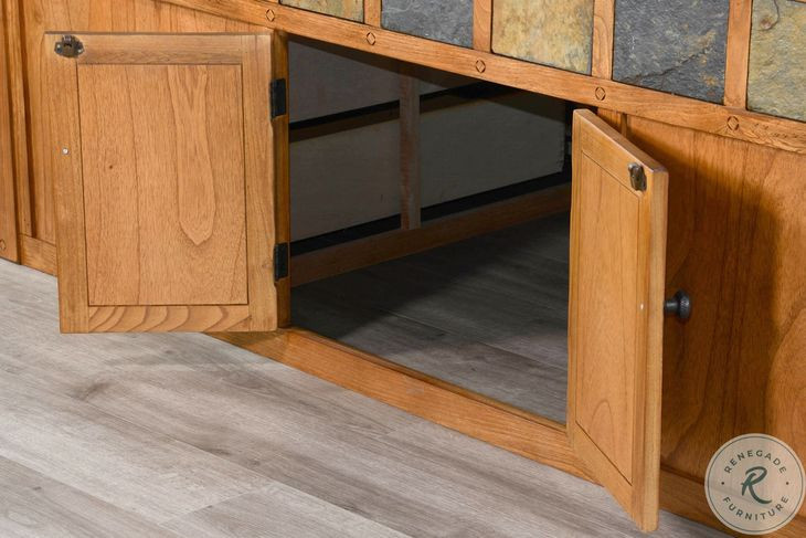 Crimson Ridge Beige Queen Storage Platform Bed