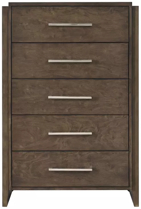 Emmett Dark Walnut 5 Drawer Chest