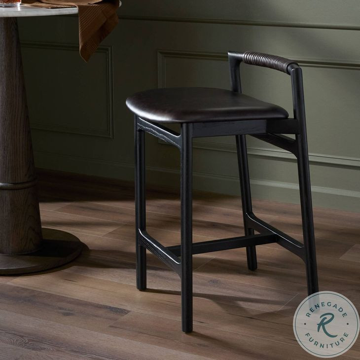Baden Sonoma Black Bar Stool
