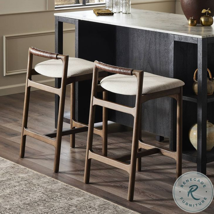 Baden Alcala Wheat Performance Fabric Counter Height Stool