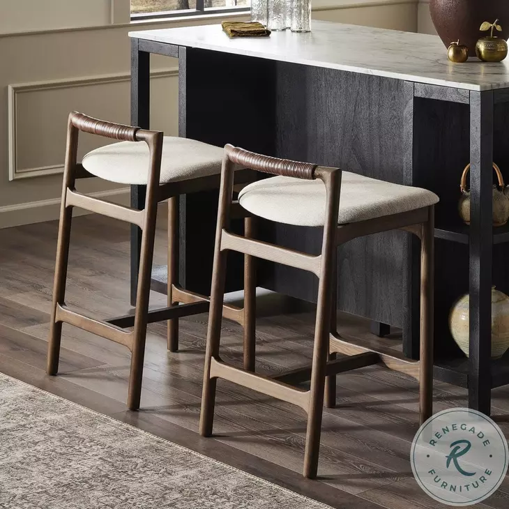 Baden Alcala Wheat Performance Fabric Counter Height Stool