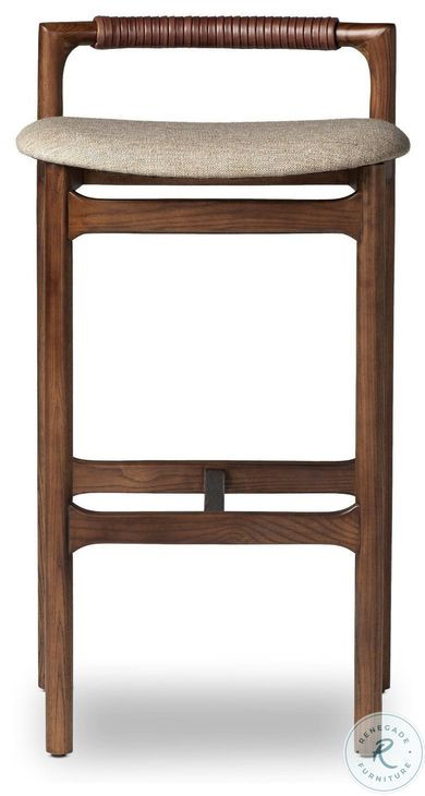 Baden Alcala Wheat Performance Fabric Bar Stool