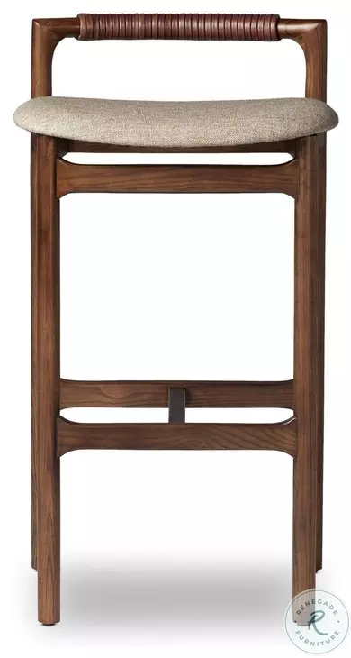 Baden Alcala Wheat Performance Fabric Bar Stool