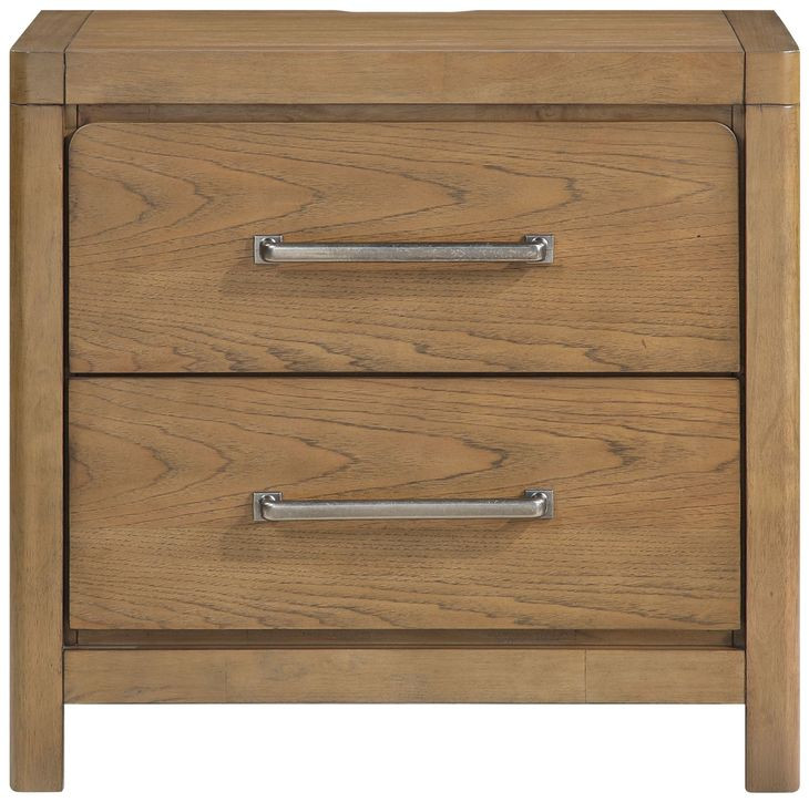 Charlotte Light Brown 2 Drawer Nightstand
