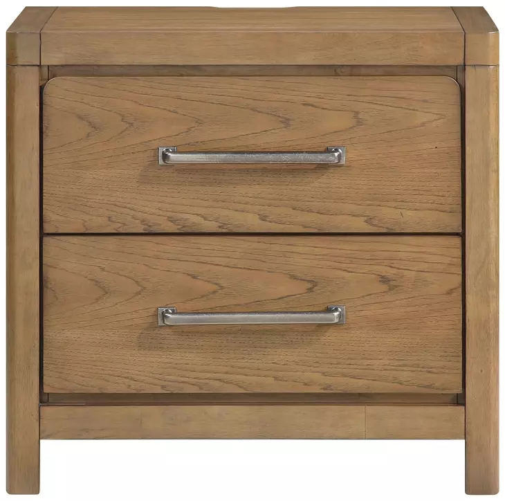 Charlotte Light Brown 2 Drawer Nightstand
