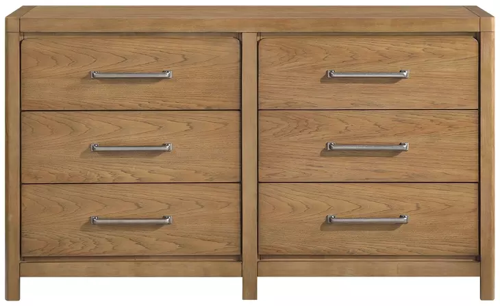 Charlotte Light Brown 6 Drawer Dresser