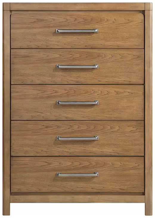 Charlotte Light Brown 5 Drawer Chest