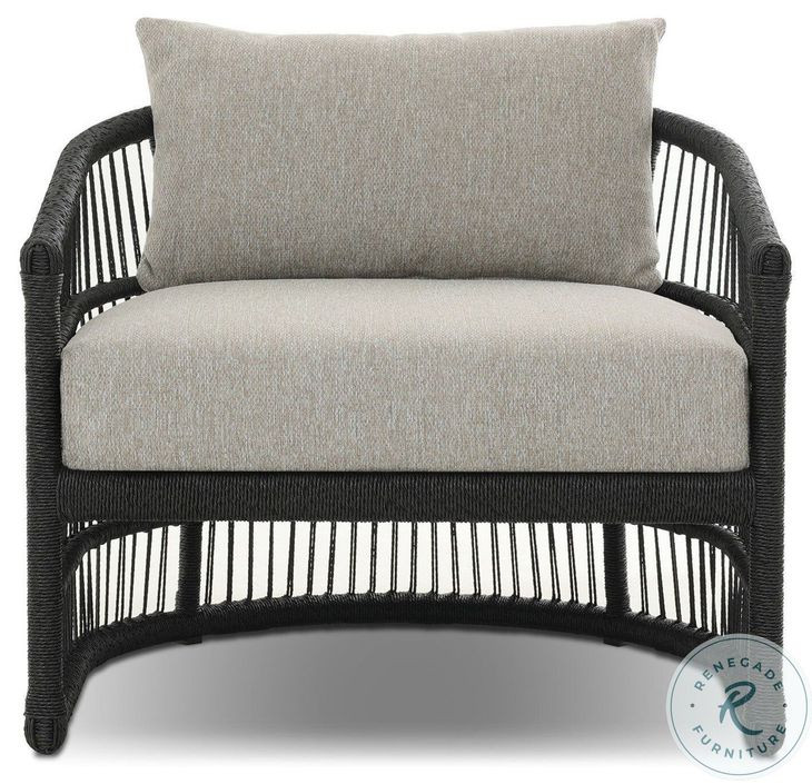 Montecito Faux Black Hyacinth Outdoor Chair