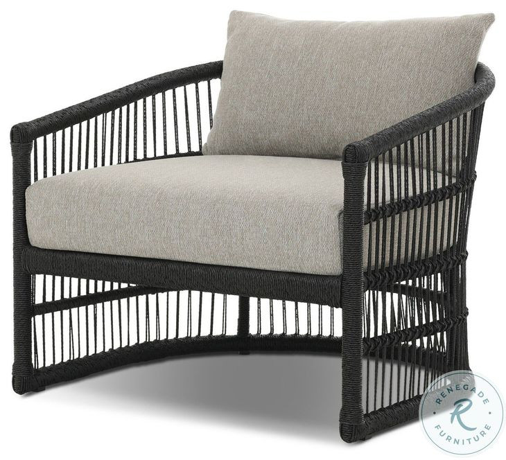 Montecito Faux Black Hyacinth Outdoor Chair