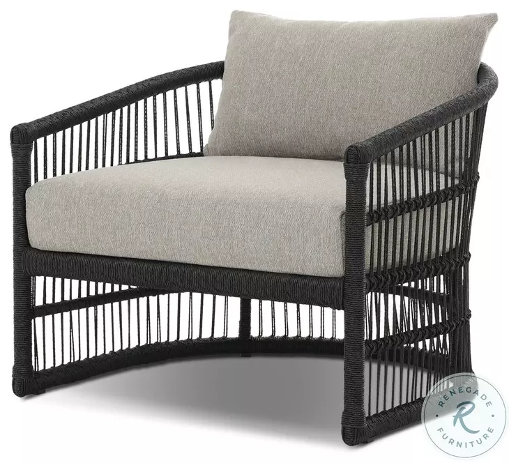 Montecito Faux Black Hyacinth Outdoor Chair