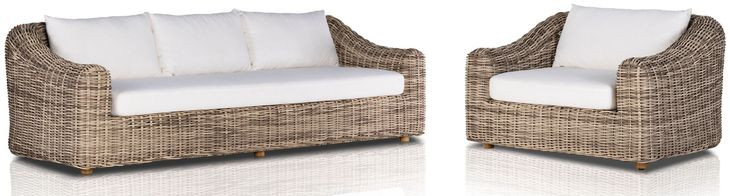 Messina Chunky Sand Woven Outdoor Living Room Set